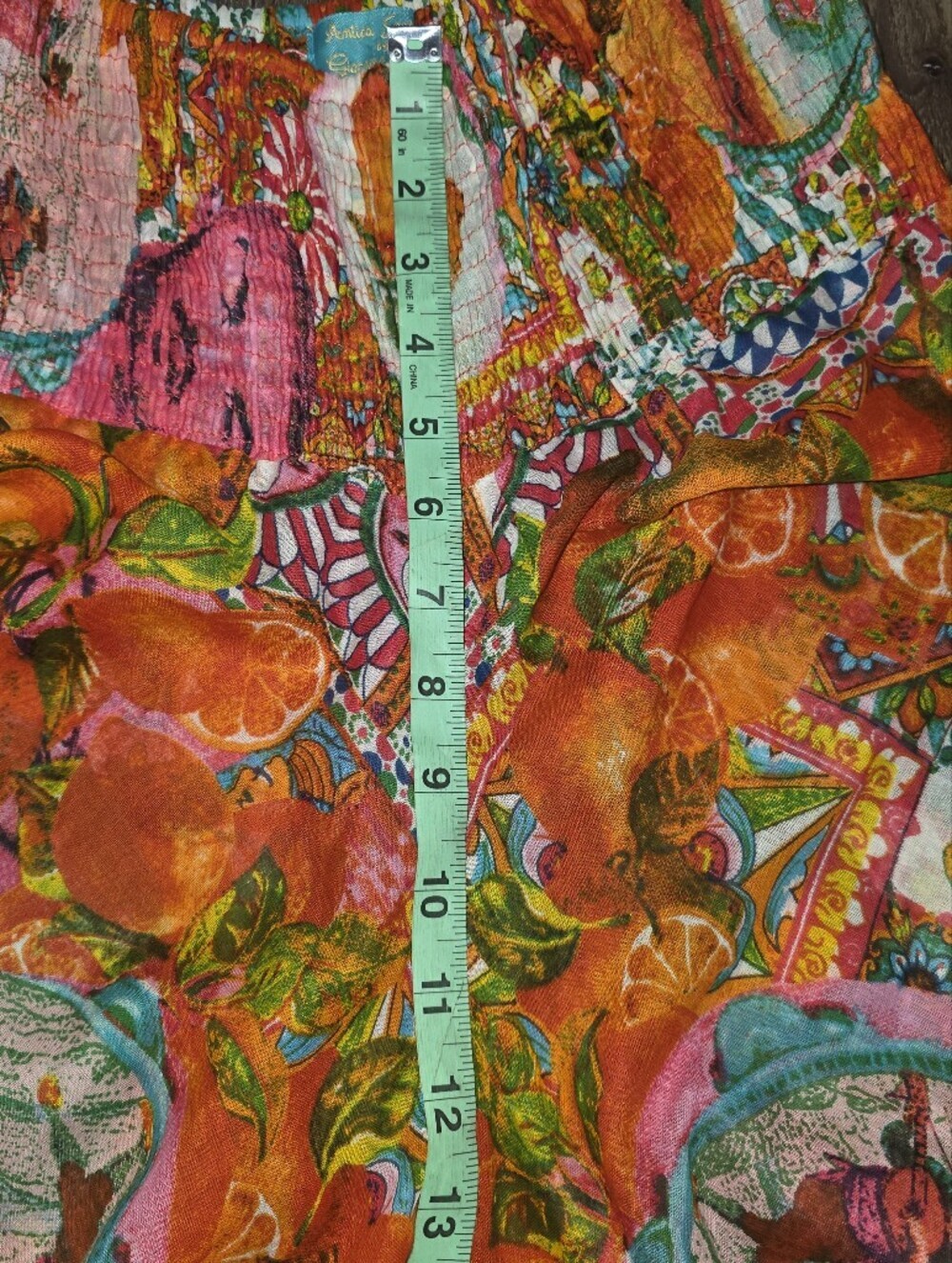 Antica Sartoria Giacomo Cinque Positano Palazzo Pants Citrus Print Wide Leg OS - Picture 6 of 9